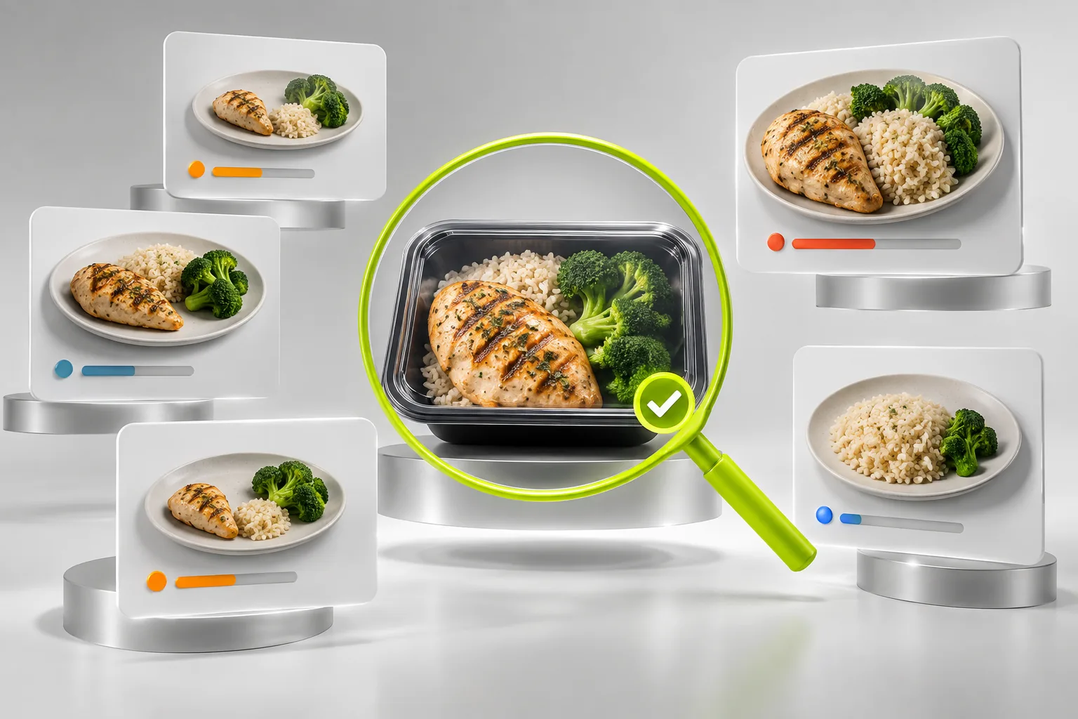 Conflicting food records inspected to select one verified nutrition entry